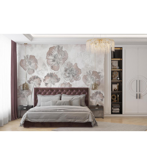 Wall Mural "Navy poppies" buy with delivery