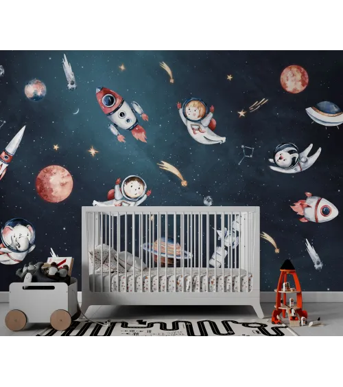 Galactic Dreams – Space Wallpaper for Kids | Art Vision Decor