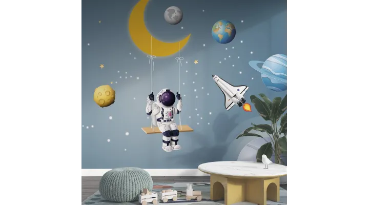 Rocket Ride – Fun Space-Themed Wallpaper for Kids