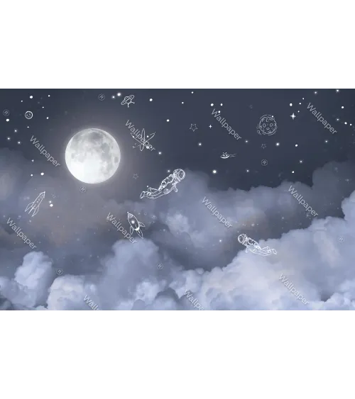 Beyond the Stars – Dreamy Space Kids’ Wallpaper | Art Vision Decor