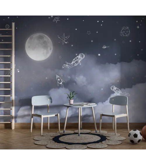 Beyond the Stars – Dreamy Space Kids’ Wallpaper | Art Vision Decor