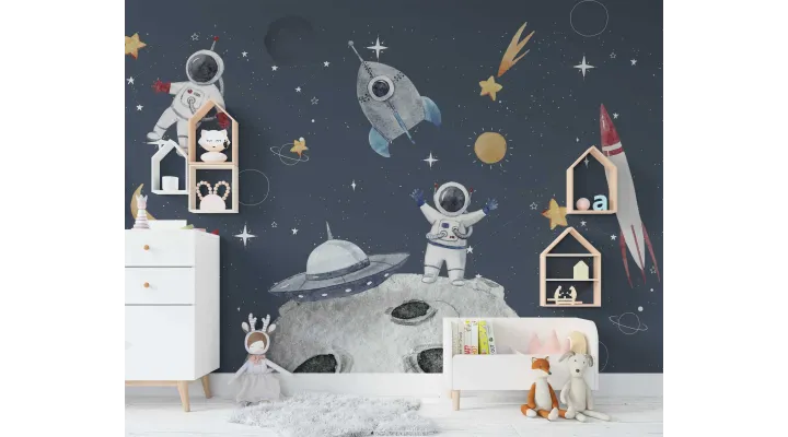 Cosmic Chronicles – Colorful Outer Space Wallpaper | Art Vision Decor