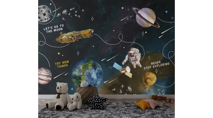 Gravity Explorer – Fun & Educational Space Wallpaper | Art Vision Decor