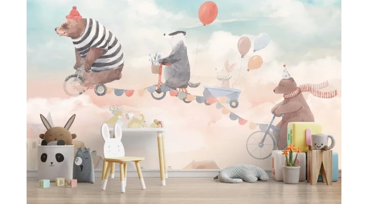 Forest Friends – Cute Woodland Animal Wallpaper for Kids | Art Vision Decor