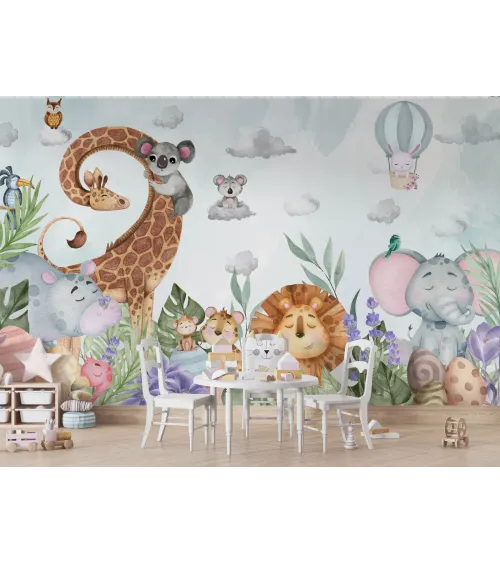 Wild Safari – Safari Animal Wallpaper for Kids | Art Vision Decor