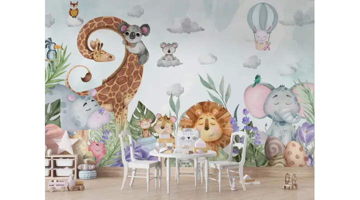 Wild Safari – Safari Animal Wallpaper for Kids | Art Vision Decor