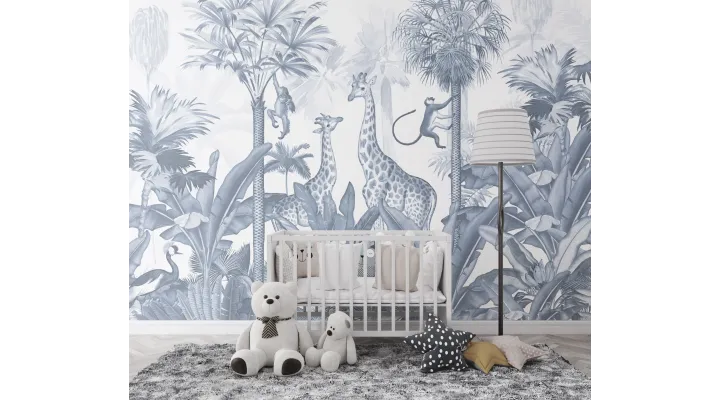 Little Safari Explorers – Cute Safari Animal Wallpaper | Art Vision Decor