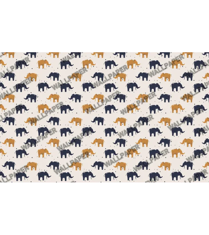 Playful Elephants – Adorable Safari Animal Wallpaper for Kids | Art Vision Decor