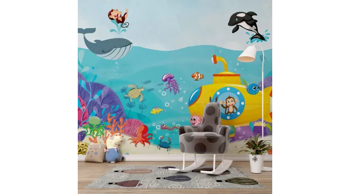 Underwater Adventure – Ocean Explorer Kids Wallpaper | Art Vision Decor