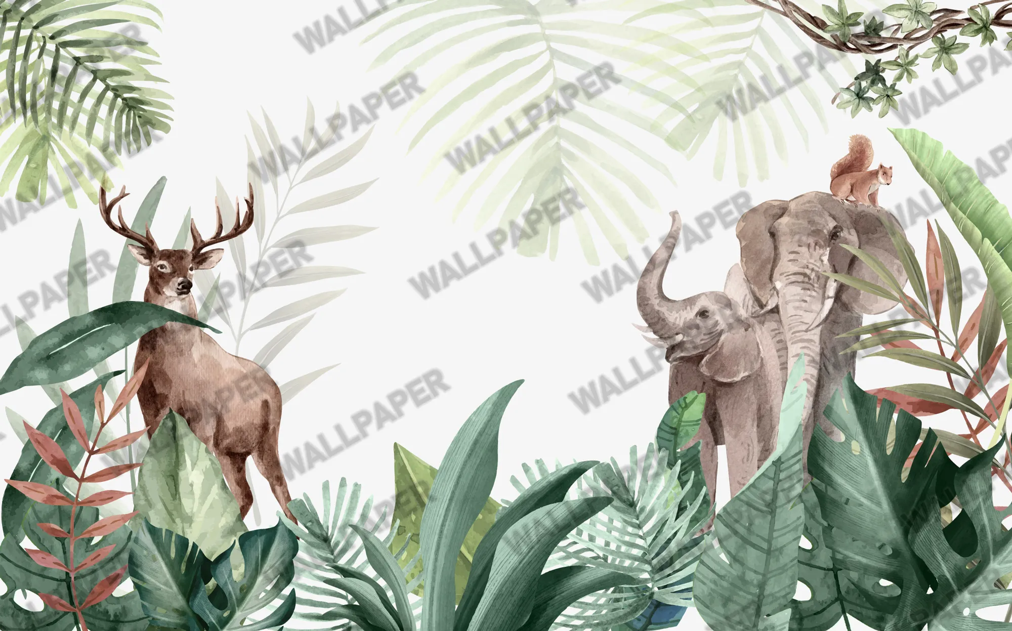 Jungle Harmony – Safari Wildlife Kids Wallpaper | Art Vision Decor
