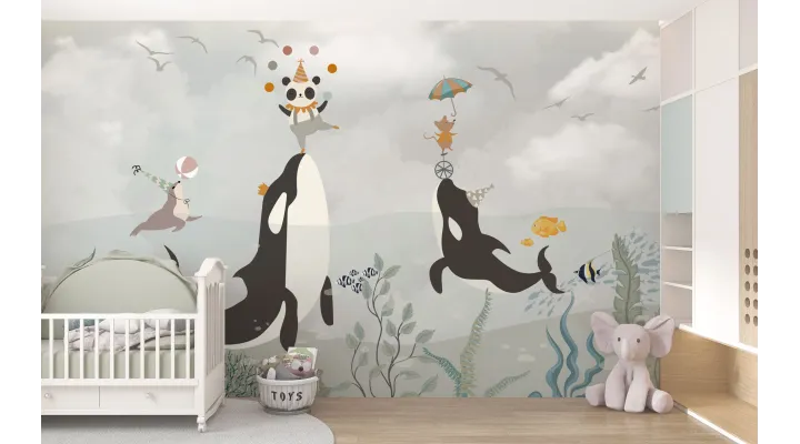 Safari Serenity – Jungle Animal Wallpaper for Kids | Art Vision Decor