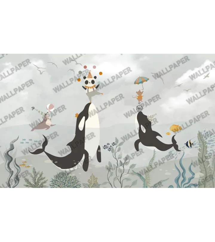 Safari Serenity – Jungle Animal Wallpaper for Kids | Art Vision Decor