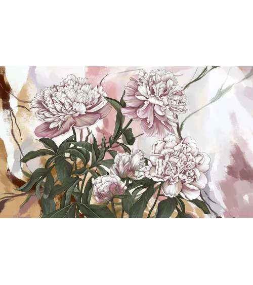 Peony Grace – Elegant Wallpaper with Bold Peony Flowers | ART VISION DECOR