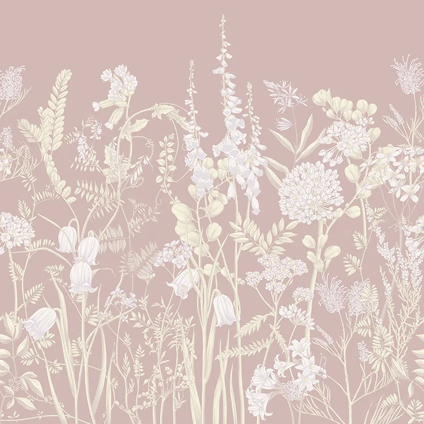 Wild Meadow 2 – Wallpaper with Botanical Illustrations of Wildflowers | ART VISION DECOR