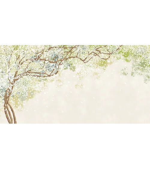 Blossom Drift – Spring Blossom Mural Wallpaper with Falling Petals