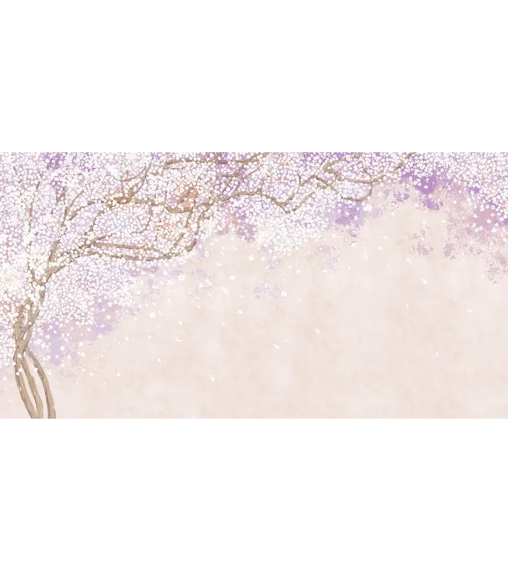 Blossom Drift – Spring Blossom Mural Wallpaper with Falling Petals