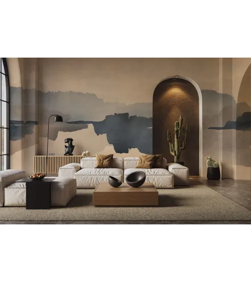 Monte Soprano Custom Seamless Wallpaper – Zen-Inspired Elegance for Serene Interiors