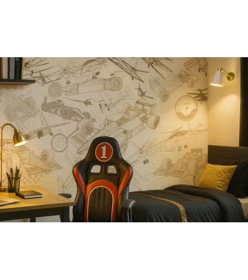 Speed & Flight Teen Wallpaper – Custom Seamless Wall Mural Canada