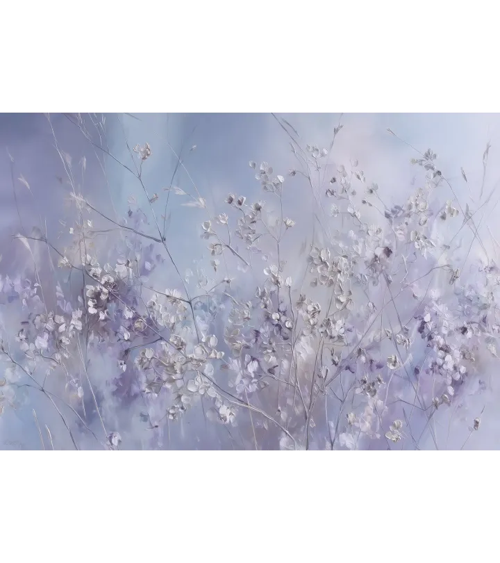 Lunaria – Pastel Dried Flower Wallpaper Mural | Art Vision Decor