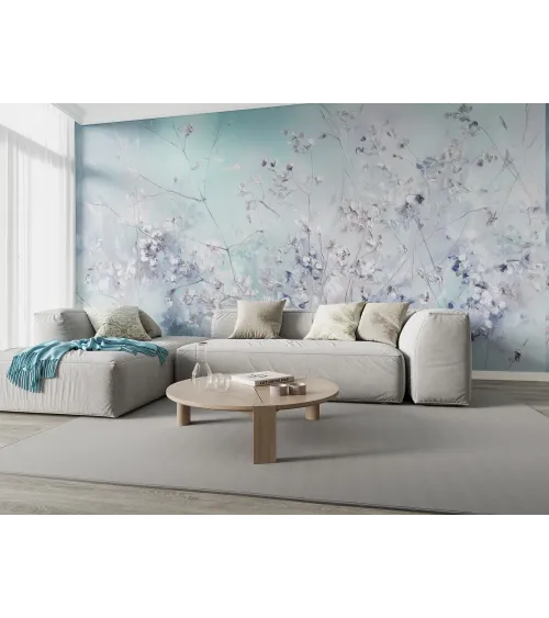 Lunaria – Pastel Dried Flower Wallpaper Mural | Art Vision Decor