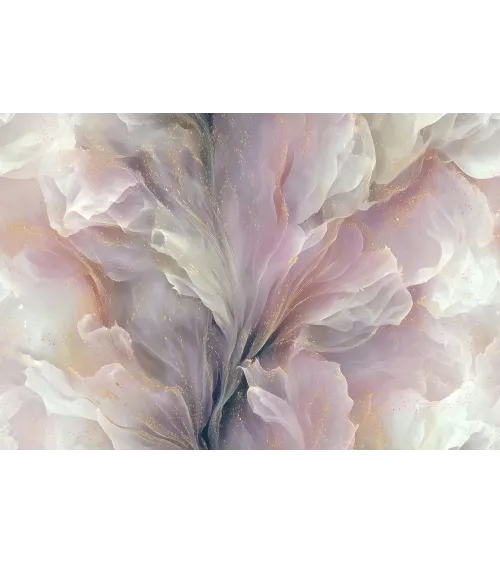 Ethereal Veil – Seamless Flowing Petal Wallpaper | Art Vision Decor