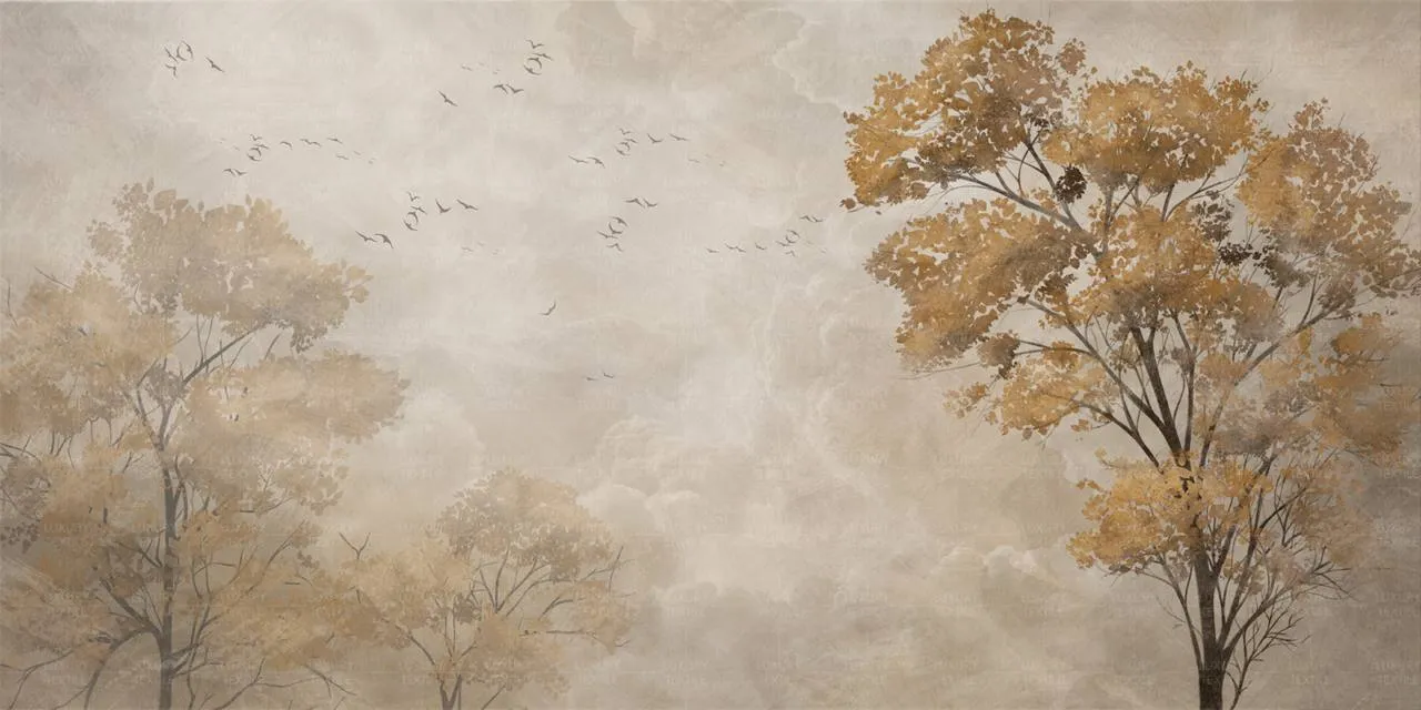 Ripensamento – Elegant Seamless Tree Landscape Wallpaper | Art Vision Decor