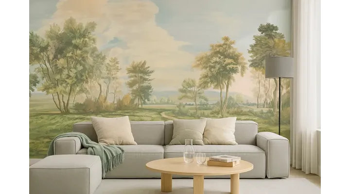 Forest Sounds Seamless Wallpaper | Luxury Earth-Tone Wall Design by Art Vision Decor