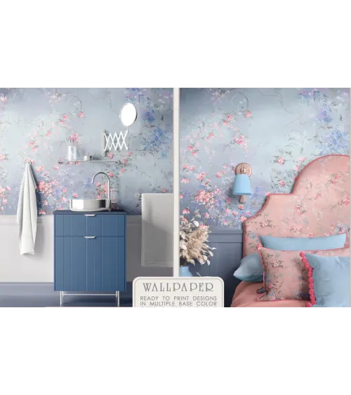 Pastel Petals – Elegant Floral Wallpaper in Soft Pastel Shades | Art Vision Decor