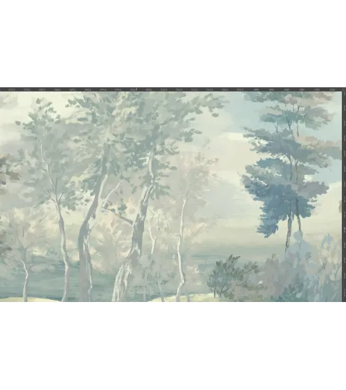 Mist Valley Daydream Seamless Wallpaper | Luxury Earth-Tone Wall Design by Art Vision Decor