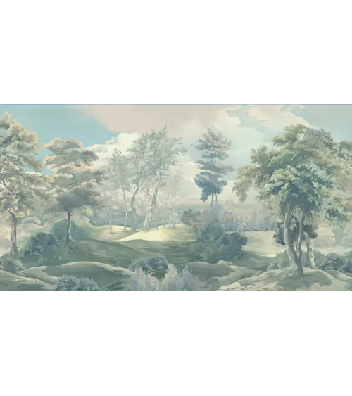 Mist Valley Daydream Seamless Wallpaper | Luxury Earth-Tone Wall Design by Art Vision Decor
