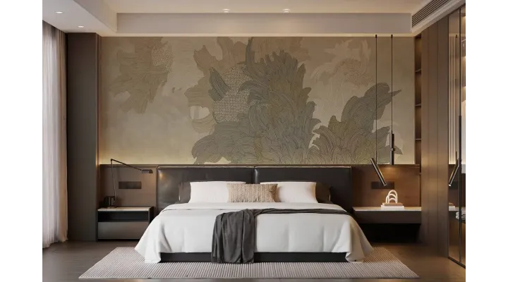 Luxury Wallpaper in Richmond Hill – Marsala Artistic Custom Mural