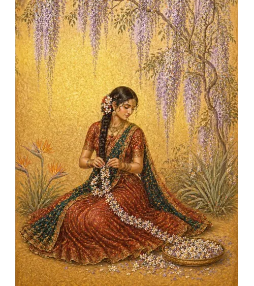 Maharani's Paradise 4 Luxury Indian Wallpaper Mural for Bedrooms Spa and Dressing Rooms