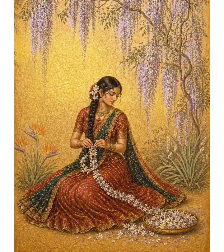 Maharani's Paradise 4 Luxury Indian Wallpaper Mural for Bedrooms Spa and Dressing Rooms