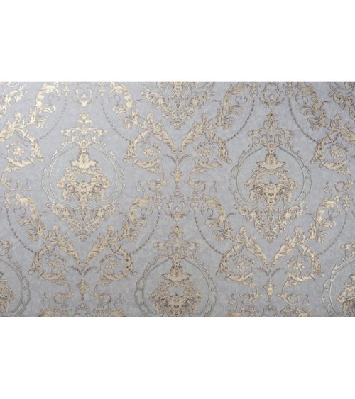 Vinyl Foam wallpaper on non-woven base Vinil Malena DHV-1484/4 Gray-Purple 10,05 x 1,06 m