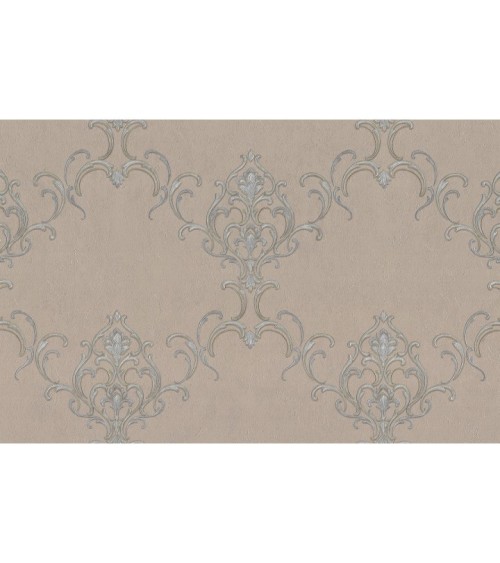 Hot Embossed wallpaper on Non-Woven Base Vinil Persia PVIP 7-0874 Silver-Brown 10,05 x 1,06 m