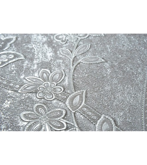 Hot Embossed wallpaper on Non-Woven Base Vinil Alanya PVIP 6-1572 Gray 10,05 x 1,06 m