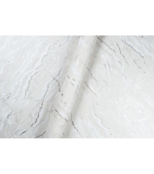 Vinyl Foam wallpaper on non-woven base Vinil Lagoona DHL-1651/2 White (1,06С…10,05 m)
