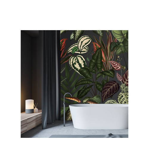 Wall Mural "Engraving leaves" buy with delivery