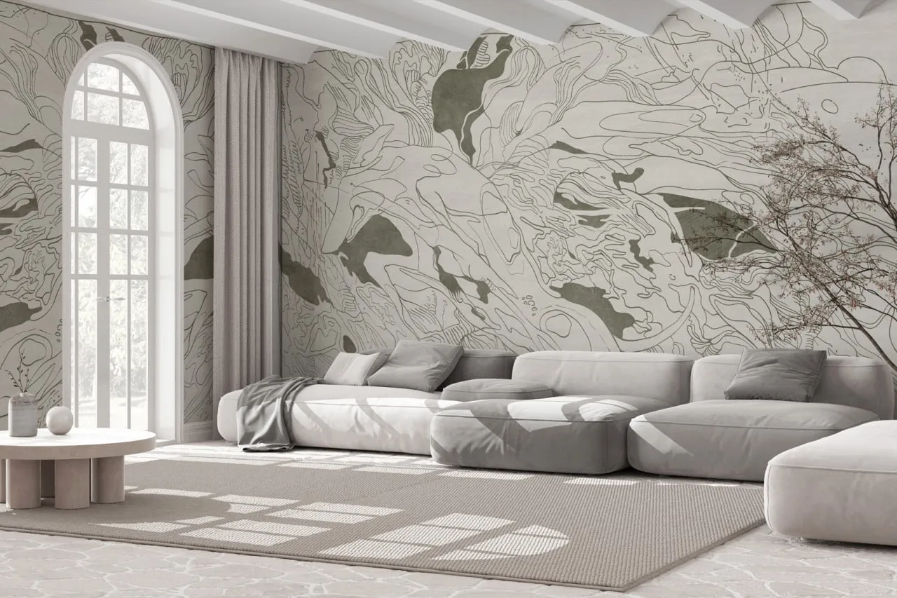 Pinotage Large Seamless Wallpaper – Abstract Elegance for Modern Spaces