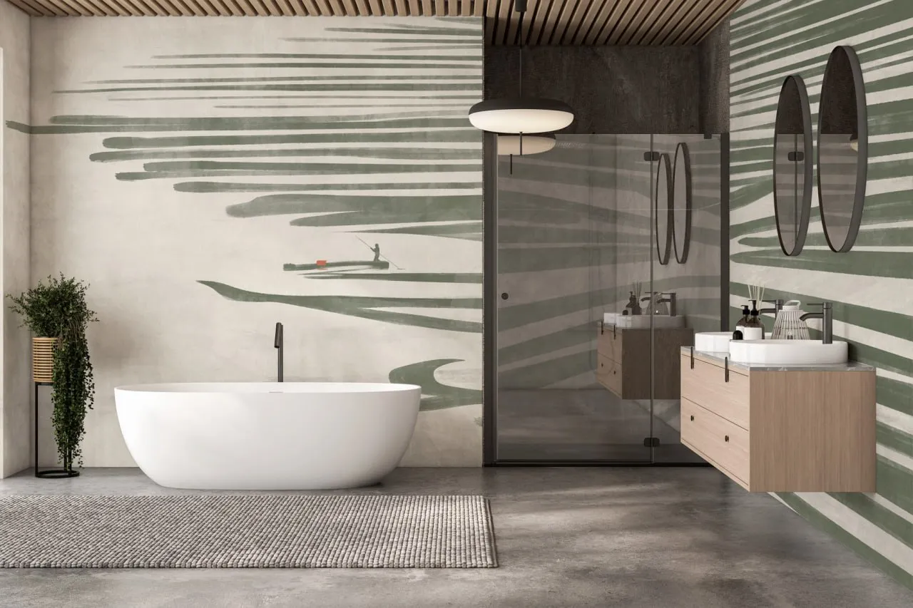 Sanano Seamless Wallpaper – Zen-Inspired Elegance for Serene Interiors
