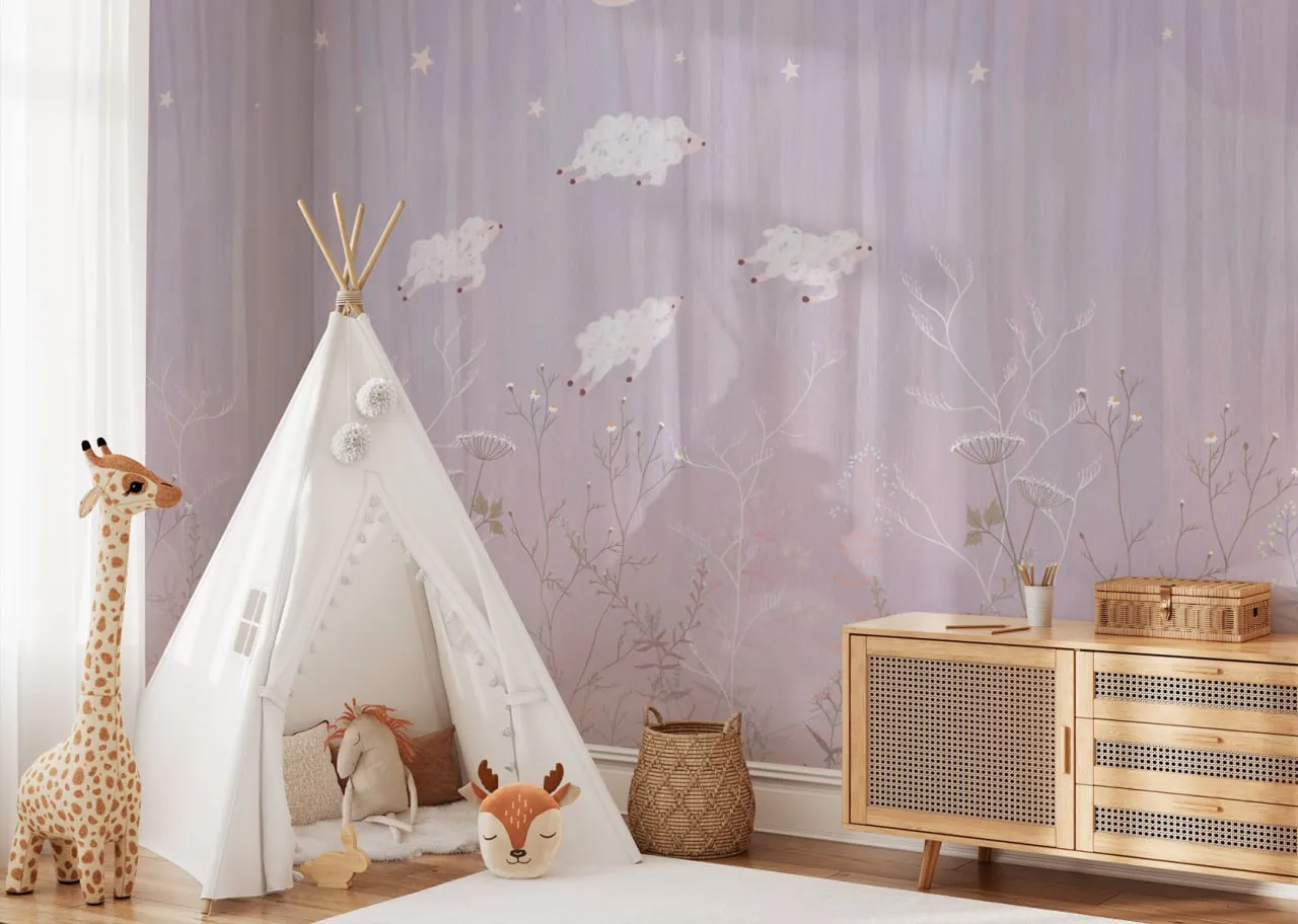 Le Notte Large Kids Wallpaper – Dreamy Nighttime Design for Cozy Spaces