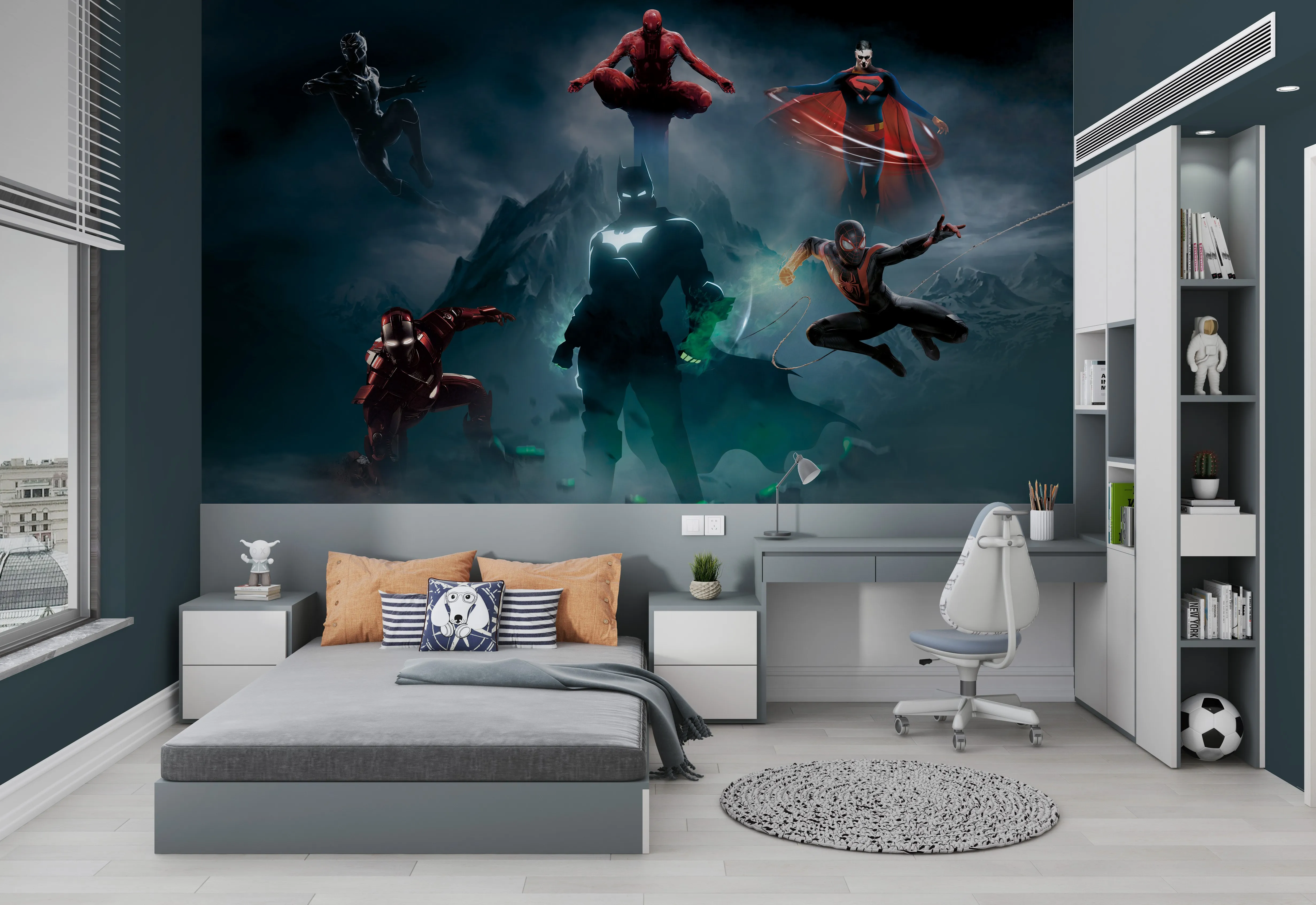 Superhero Large Kids Wallpaper – Wallpapers for a True Hero's Room!