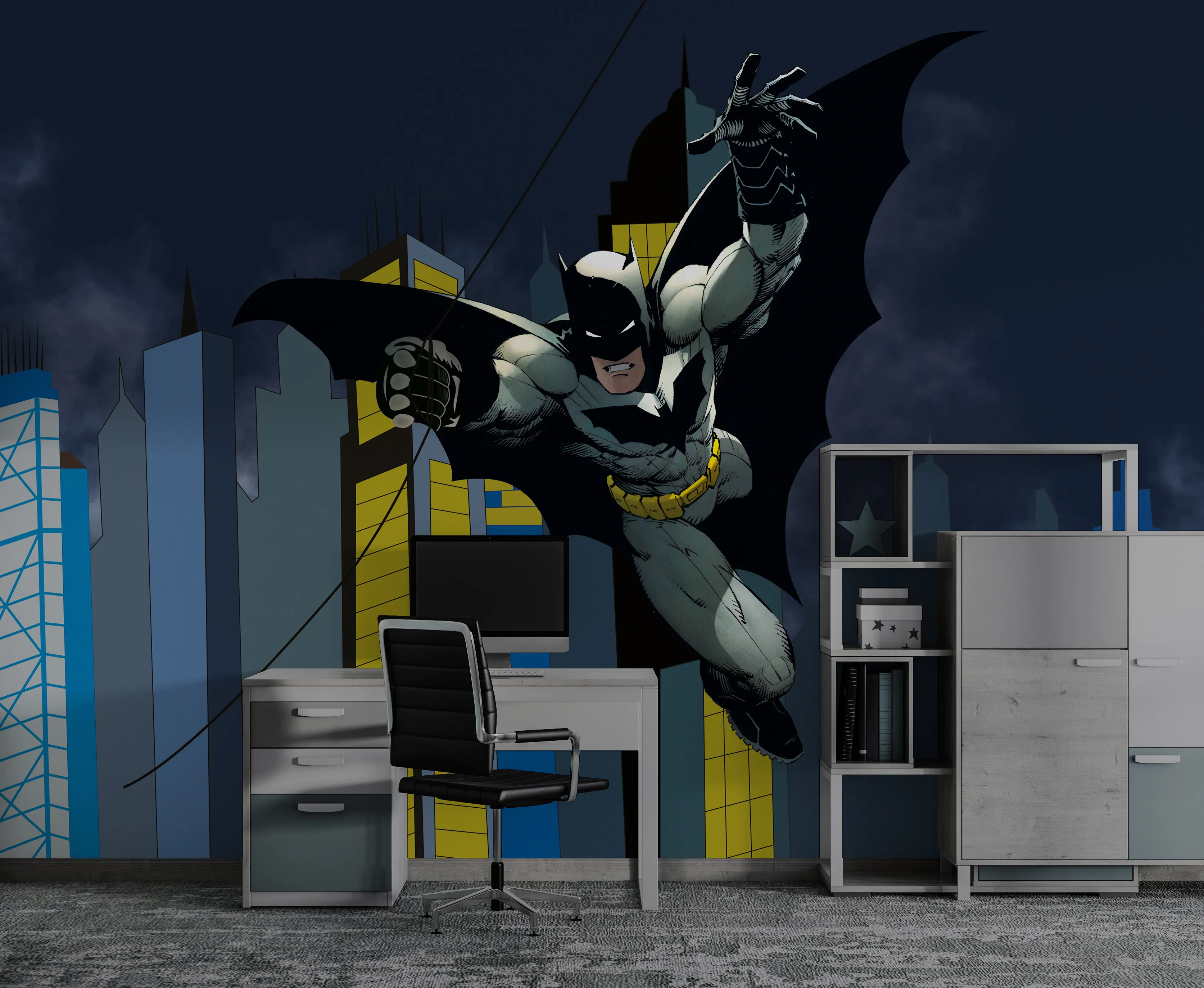 Superhero-4 Large Kids Wallpaper – Wallpapers for a True Hero's Room!