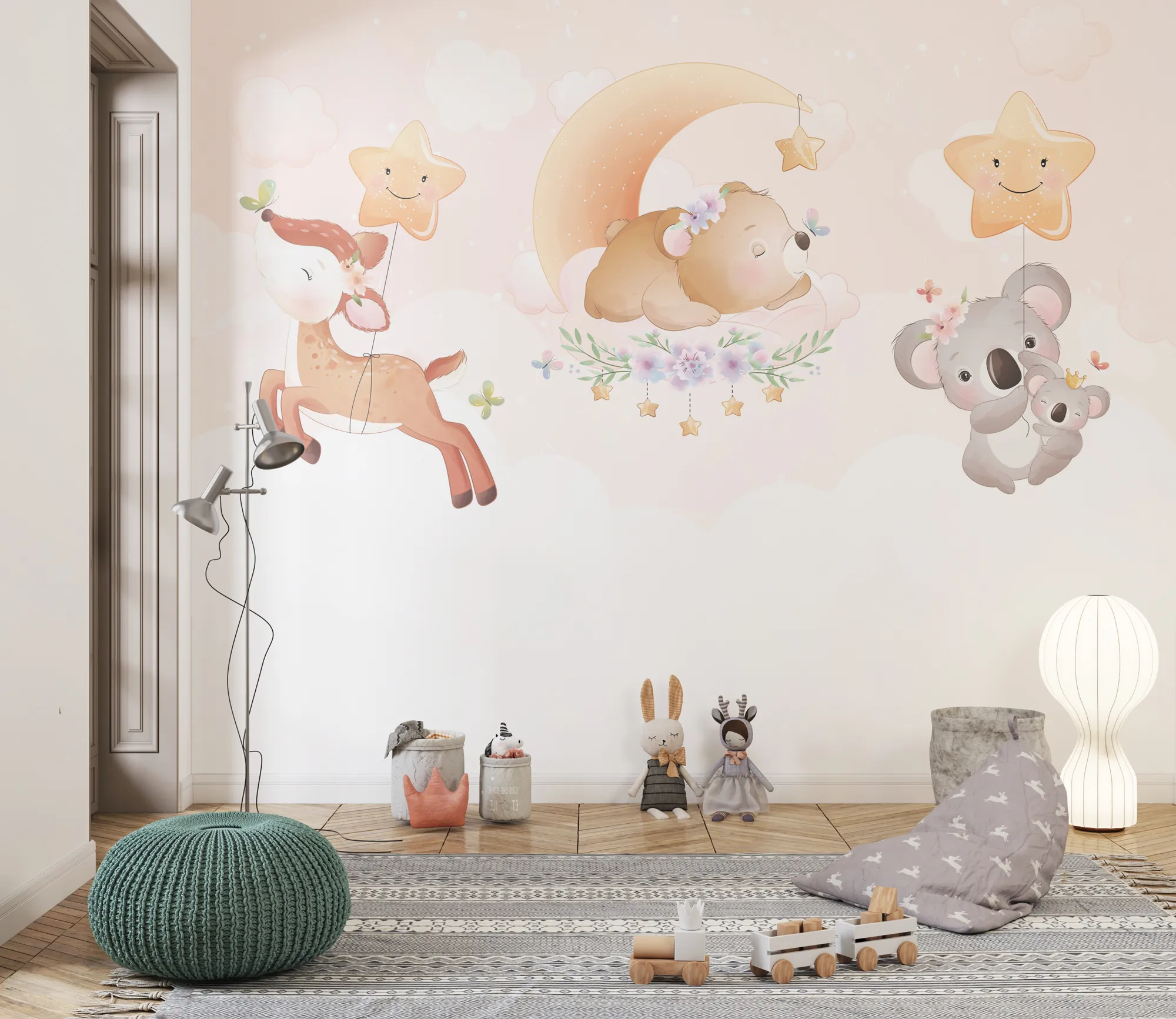 Woodland Dreams – Adorable Wide-Format Wallpaper for Kids' Rooms