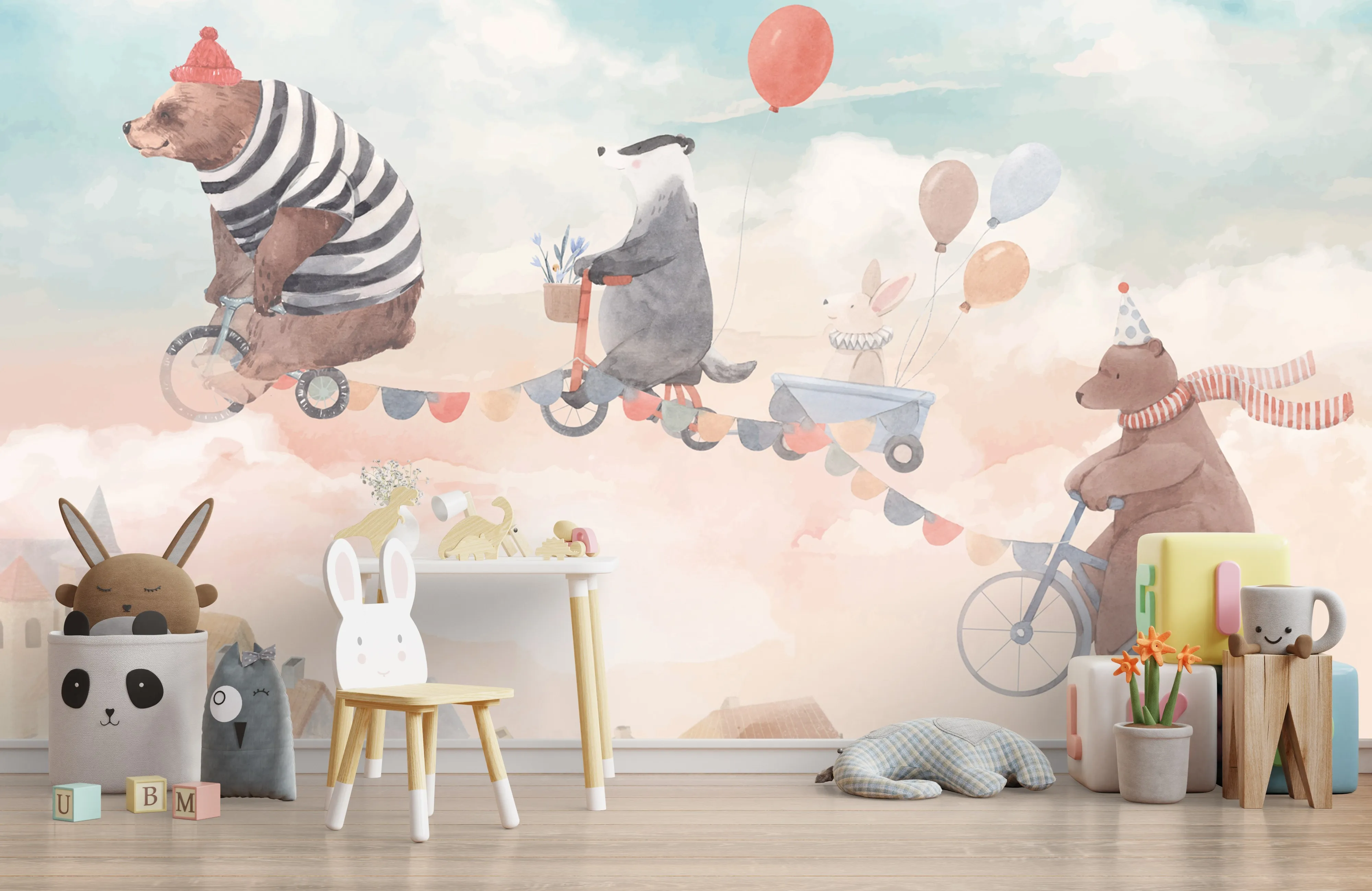 Forest Friends – Cute Woodland Animal Wallpaper for Kids | Art Vision Decor