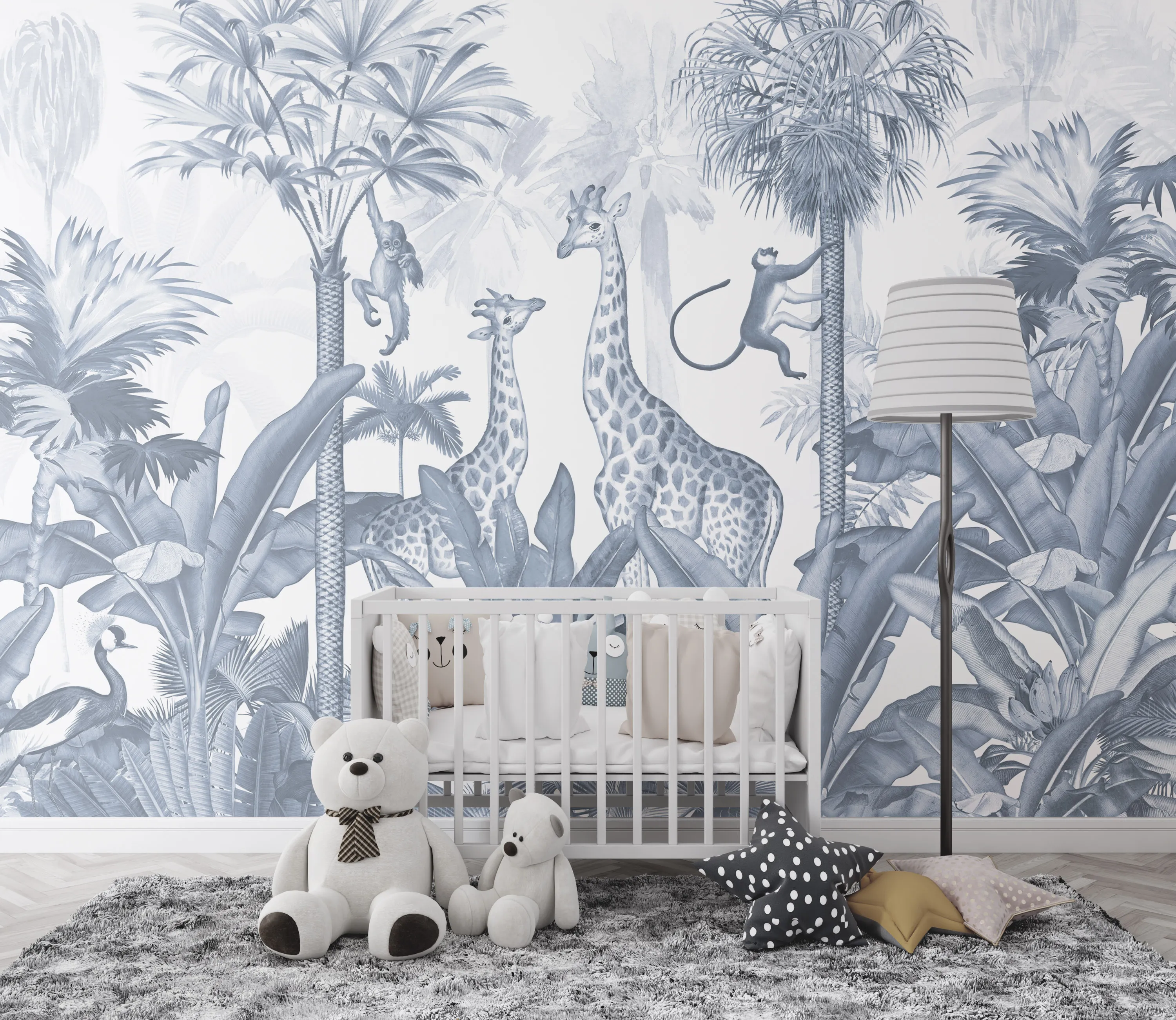 Little Safari Explorers – Cute Safari Animal Wallpaper | Art Vision Decor