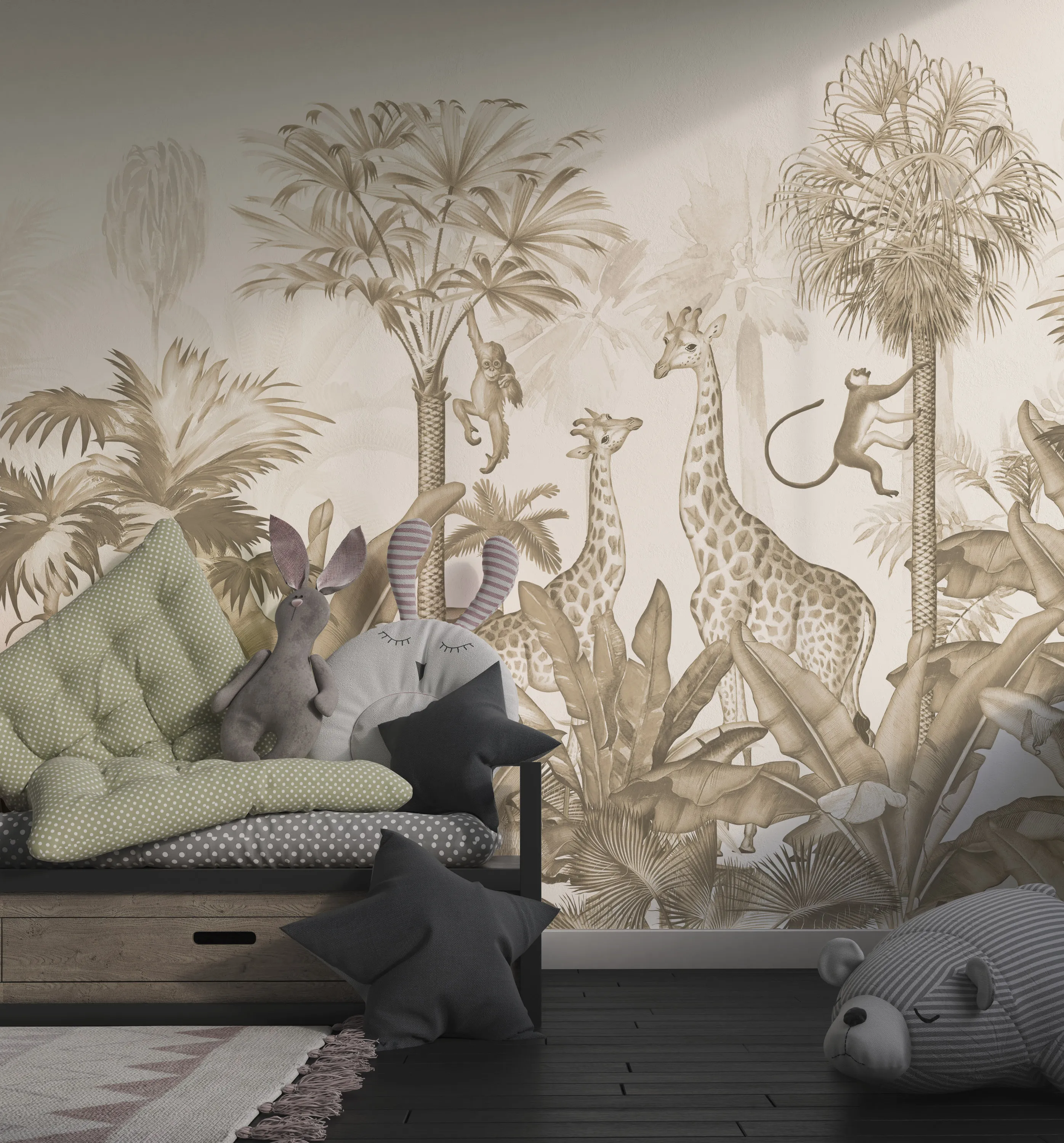 Little Safari Explorers – Cute Safari Animal Wallpaper | Art Vision Decor