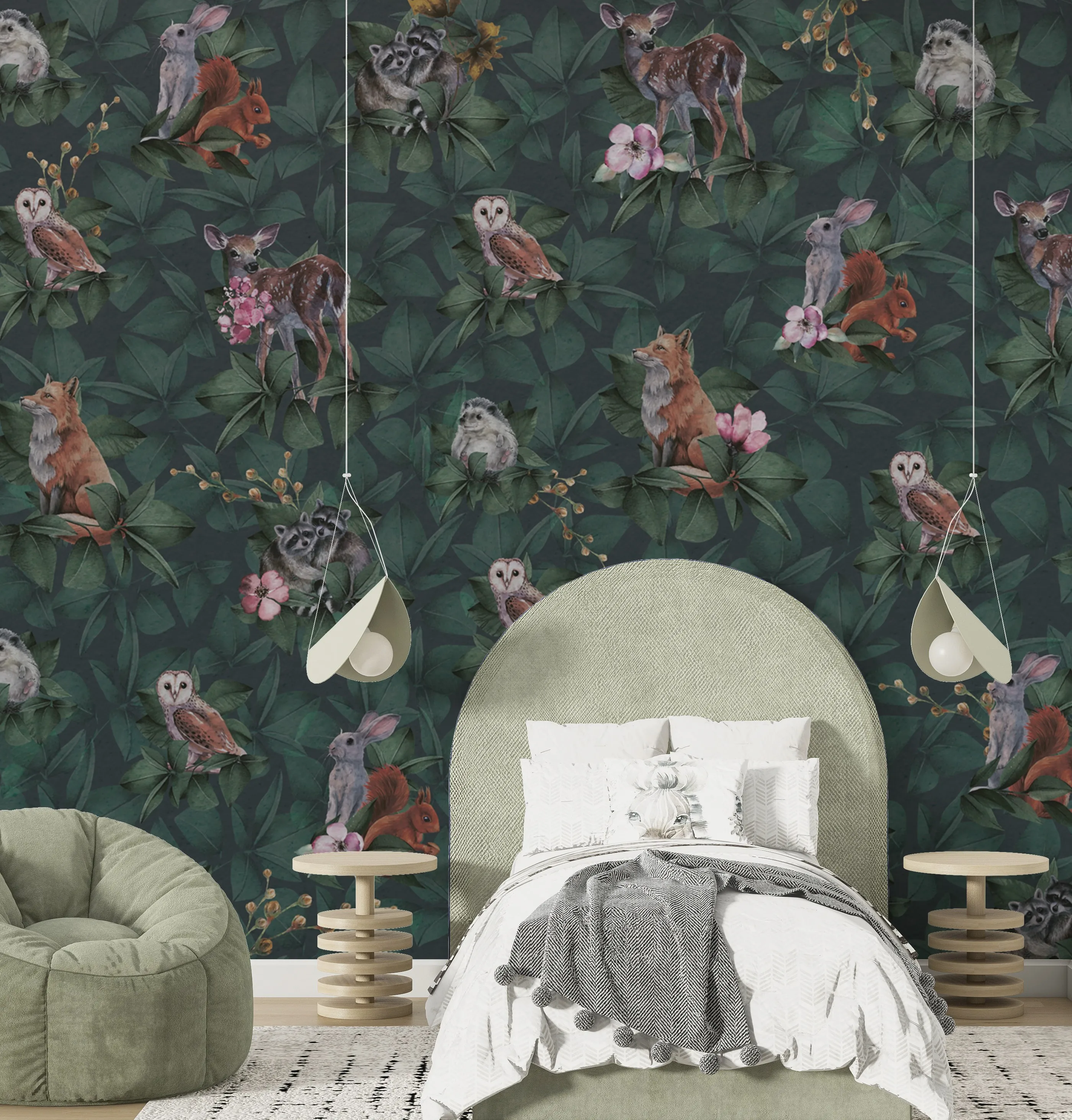 Enchanted Forest – Woodland Animal Wallpaper for Kids | Art Vision Decor