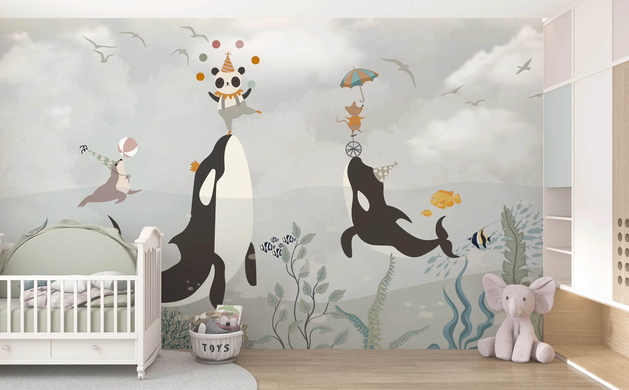 Safari Serenity – Jungle Animal Wallpaper for Kids | Art Vision Decor