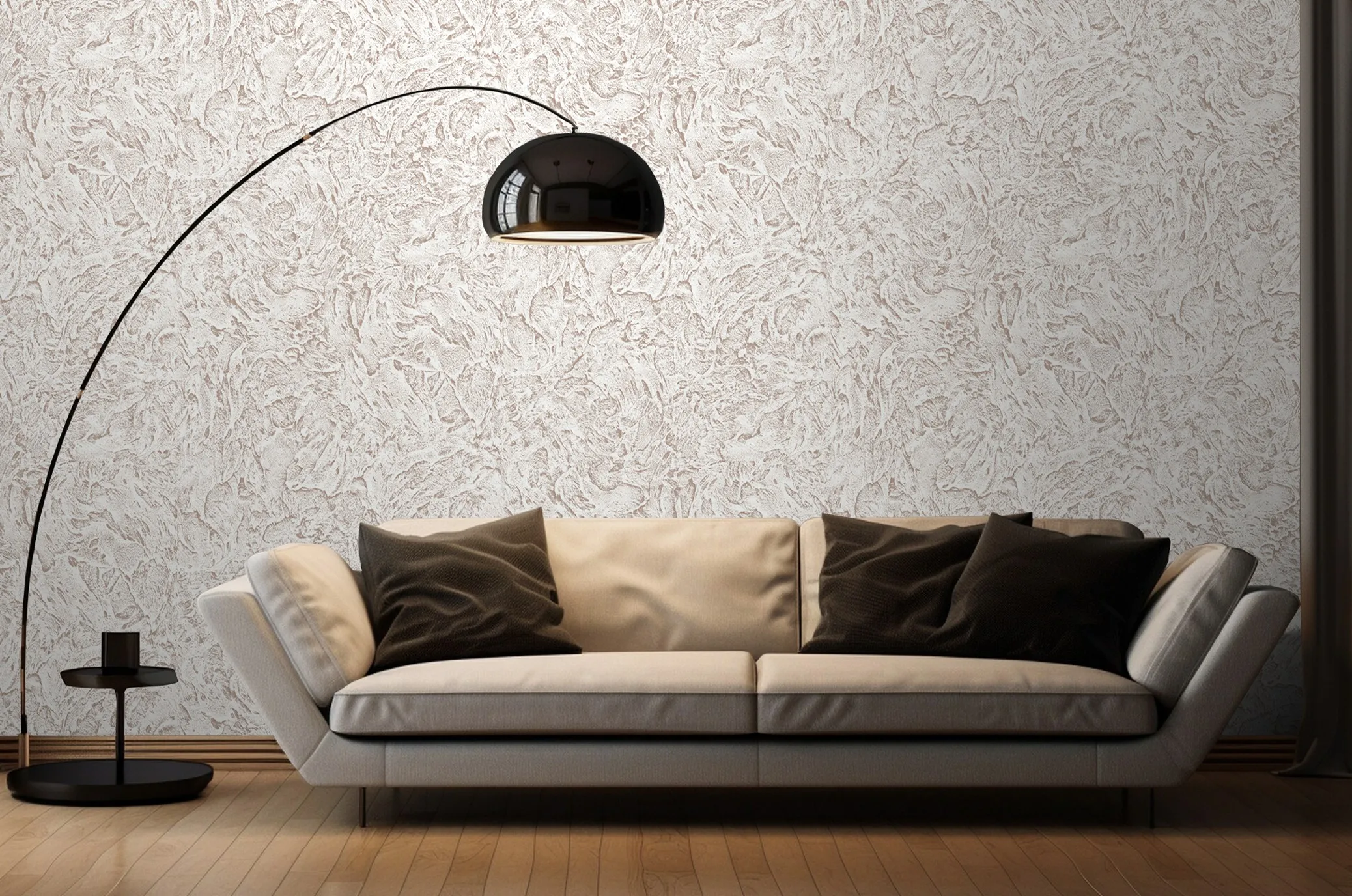 Vinyl Foam wallpaper on non-woven base Vinil ESFERO DHS-1596-04 Gold Beige